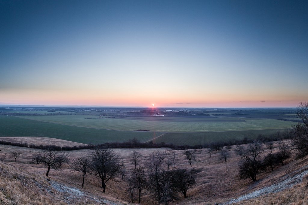 Oškobrh, západ slunce