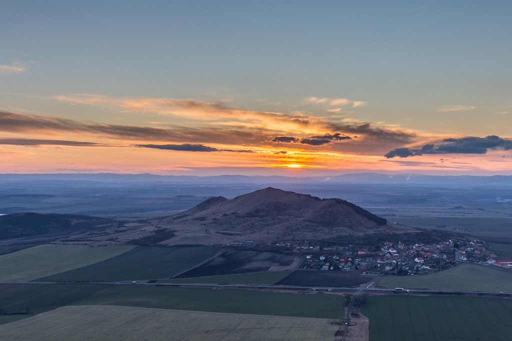 Raná z Oblíku, západ slunce