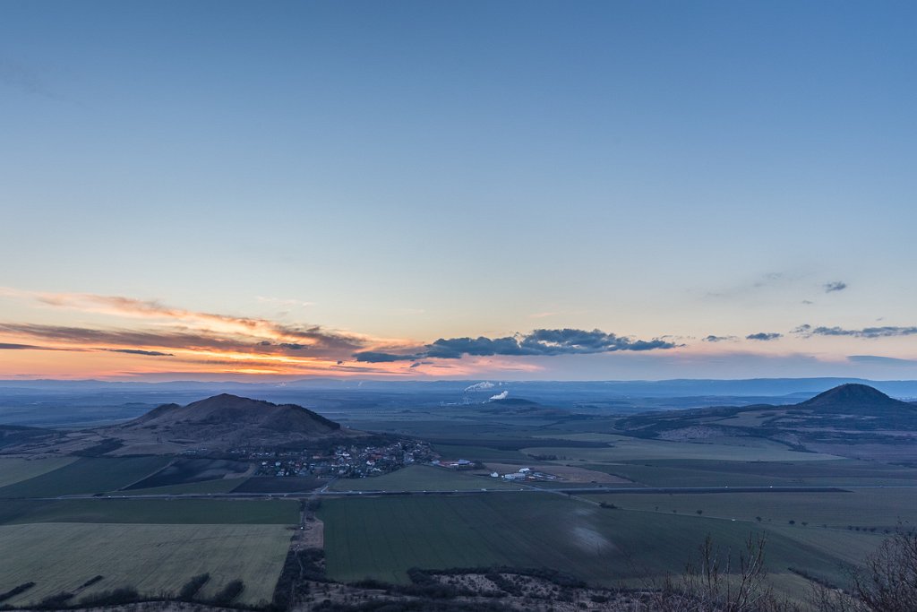 Raná z Oblíku, západ slunce