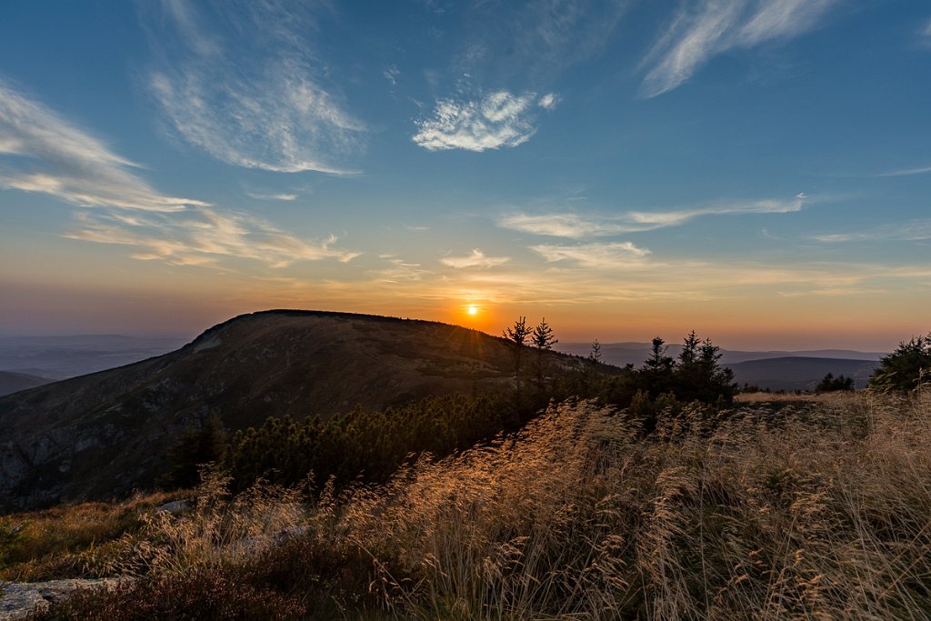 Západ slunce nad Kotlem