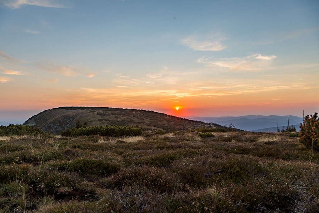 Západ slunce nad Kotlem