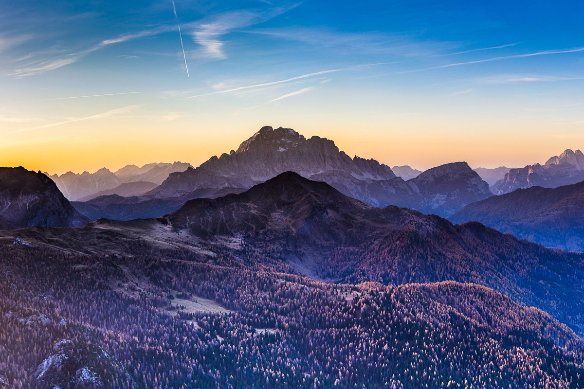 Monte Pore a Monte Civetta ze Sas de Stria