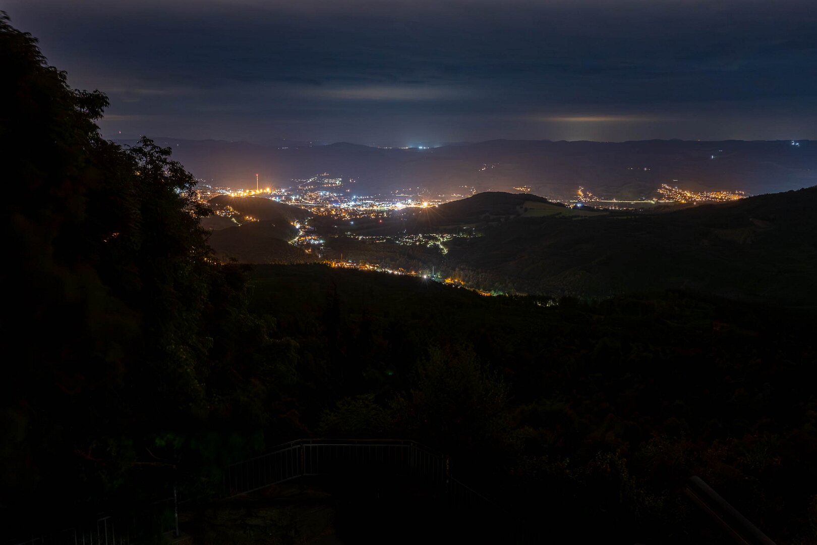 Noční pohled na Děčín